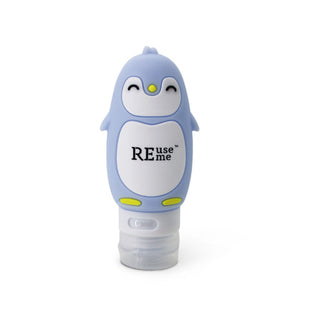 ReUseMe Pinguin Kosmetik Reiseflasche aus Silikon, 90ml in 4 Farben erhältlich