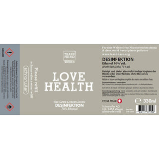 Schnarwiler LOVE HEALTH disinfectant for hands and surfaces, 70% alcohol